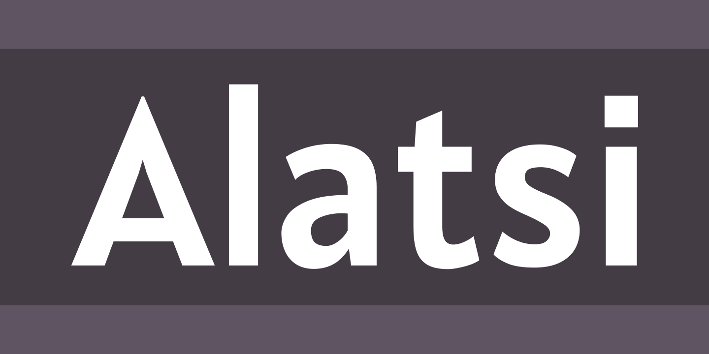 Alatsi Regular Font preview