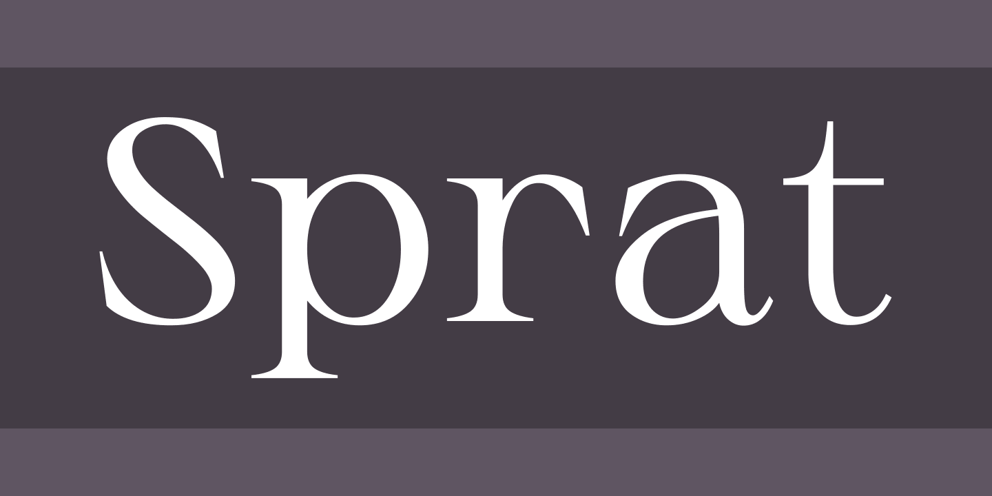 Sprat Condesed Regular Font preview