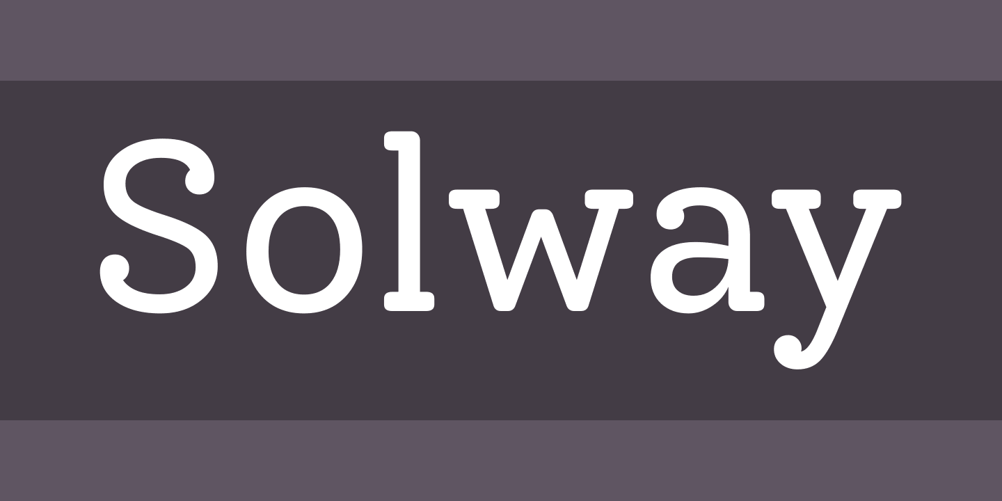 Solway Medium Font preview
