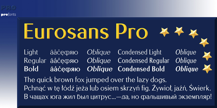 EuroSans Pro Con Regular Font preview