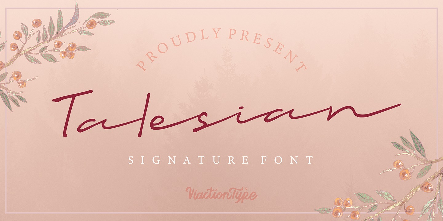 Talesian Signature Font preview