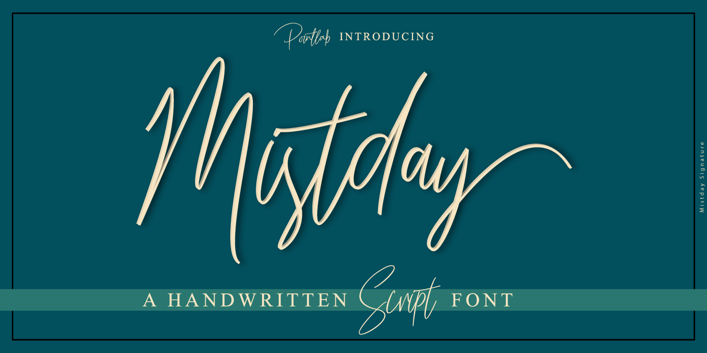 Mistday Script Regular Font preview