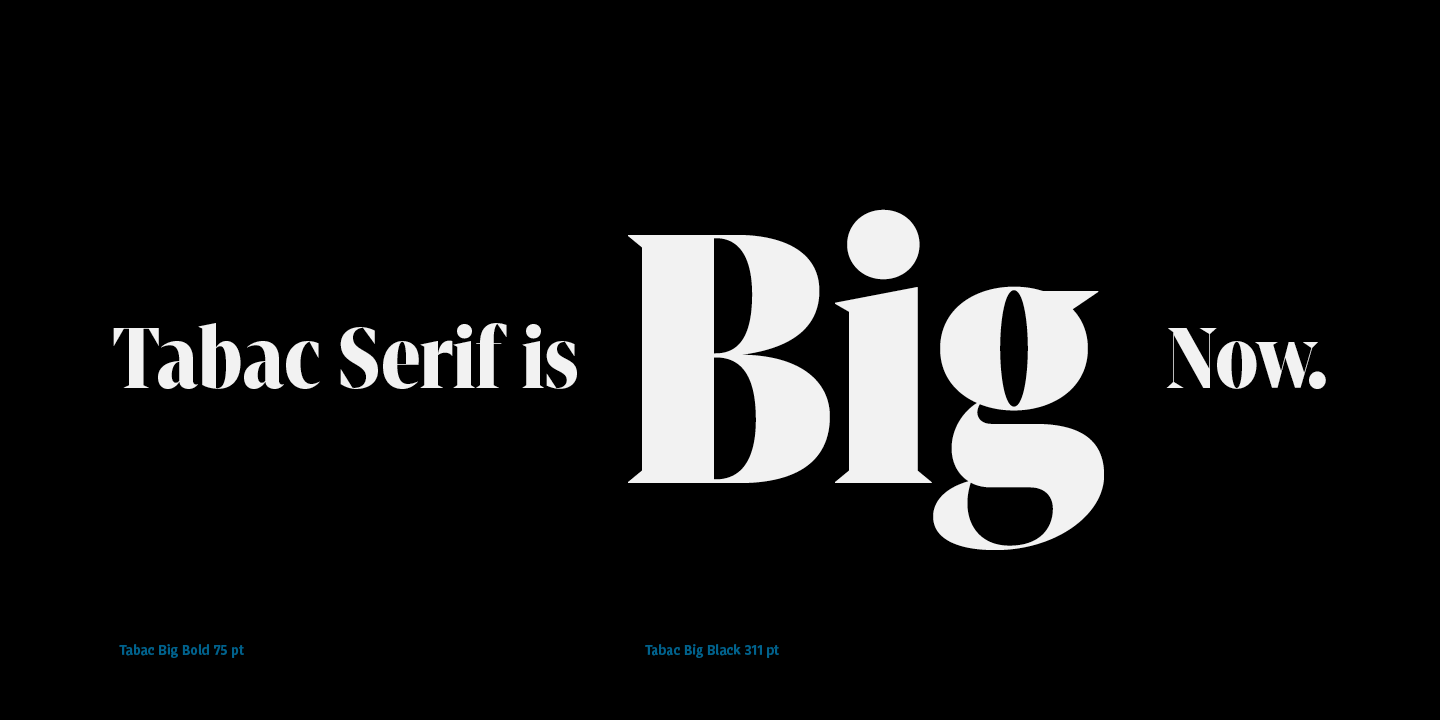 Tabac Big Font preview