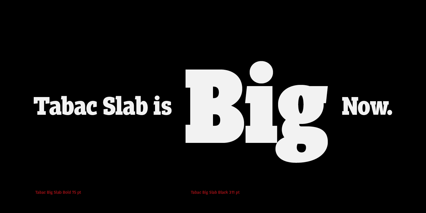 Tabac Big Slab Medium Font preview