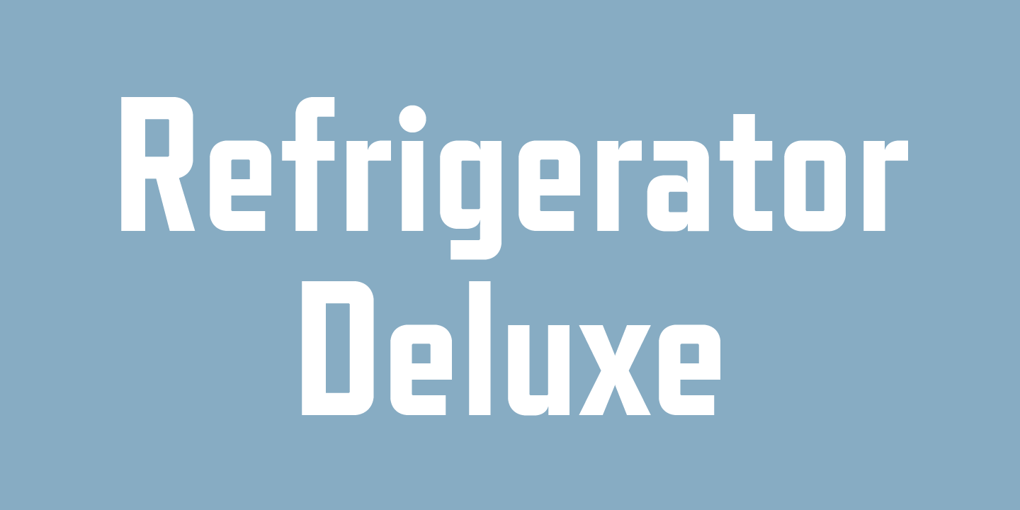Refrigerator Deluxe Regular Font preview
