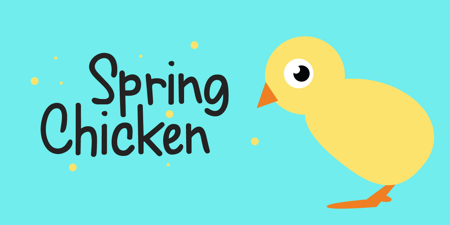 Spring Chicken Regular Font preview