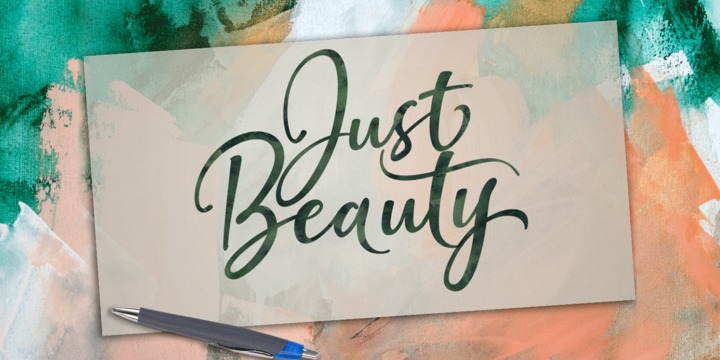 Just Beauty Regular Font preview