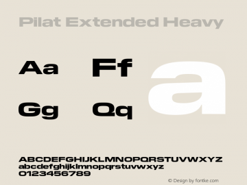 Pilat Extended Font preview