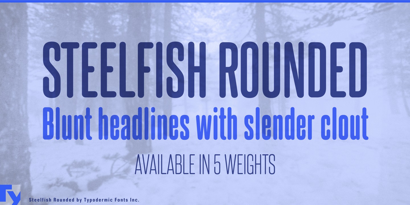 Steelfish Rounded Regular Font preview