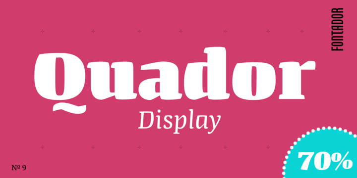 Quador Display Font preview