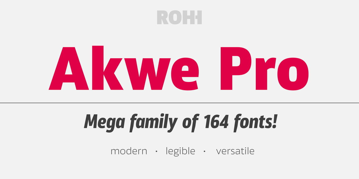 Akwe Pro Medium Font preview