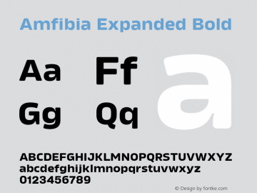 Amfibia Expanded Font preview