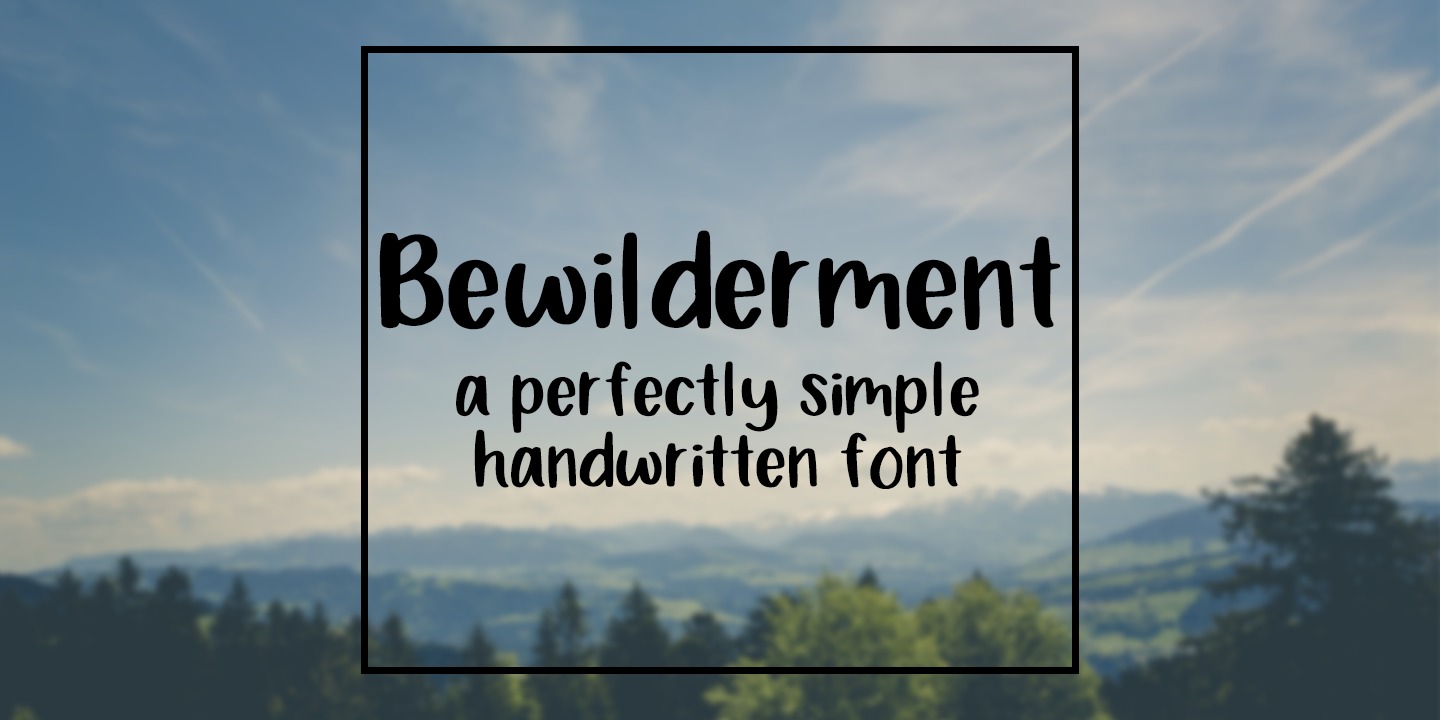 Bewilderment Regular Font preview