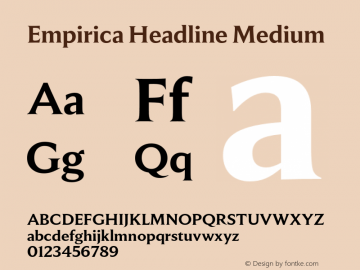 Empirica Head Medium Font preview