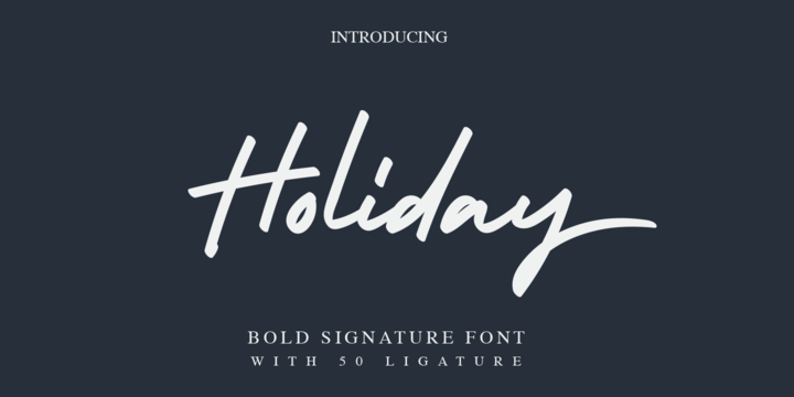 Holiday Regular Font preview