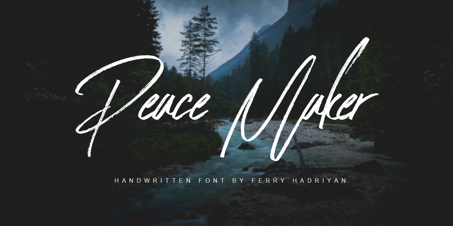 Peace Maker Regular Font preview