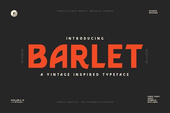 Barlet Font preview