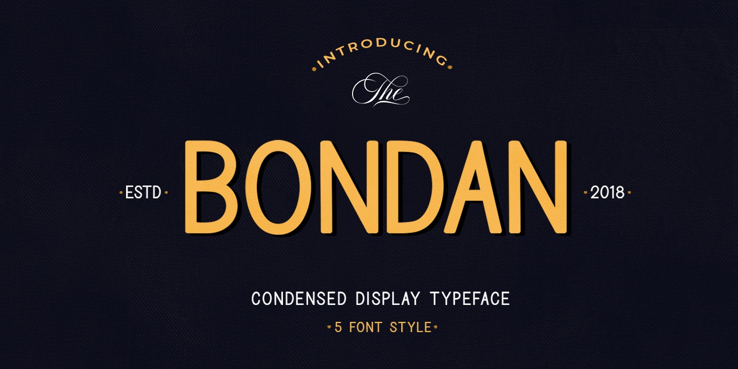 Bondan Regular Font preview