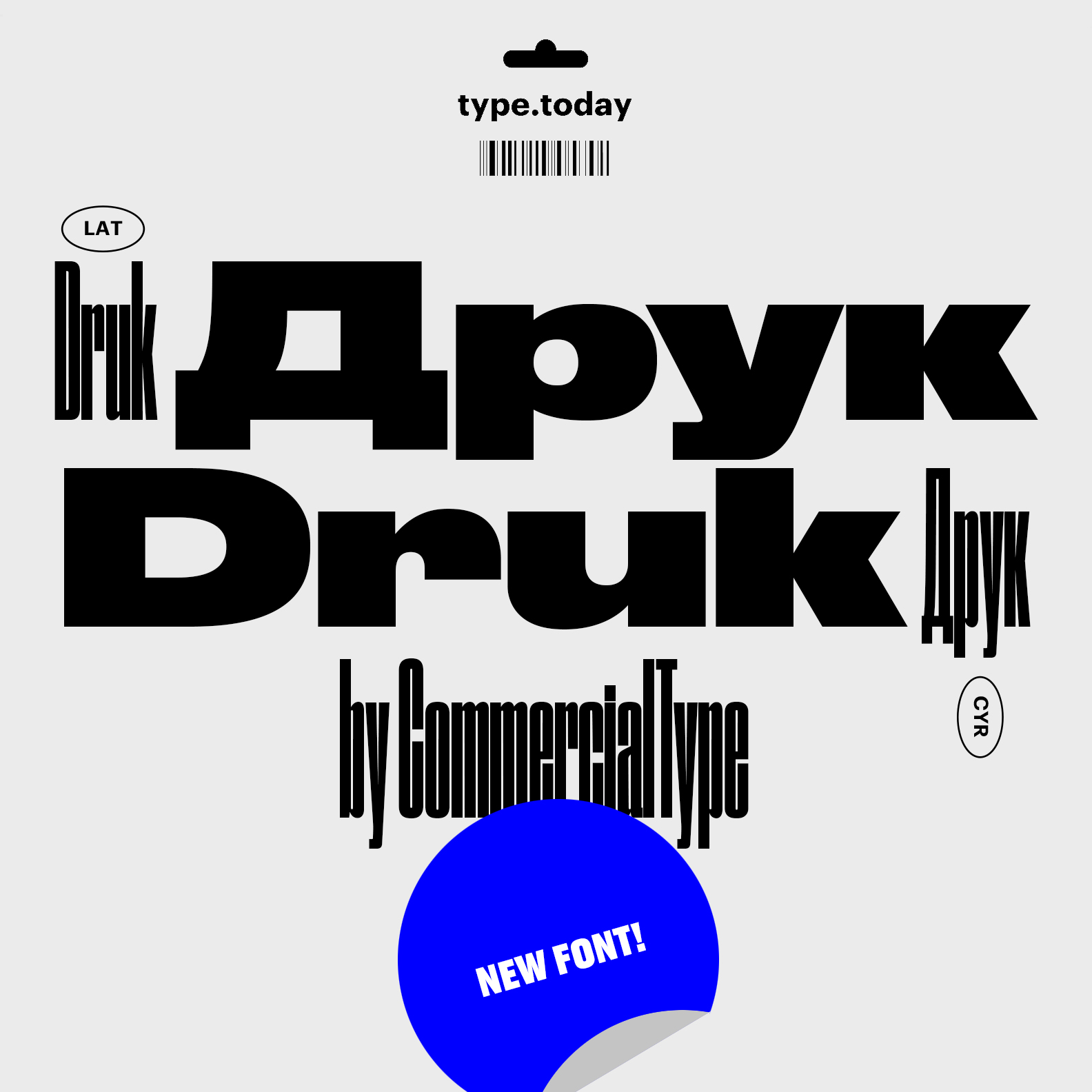 Druk Cyr Heavy Italic Font preview