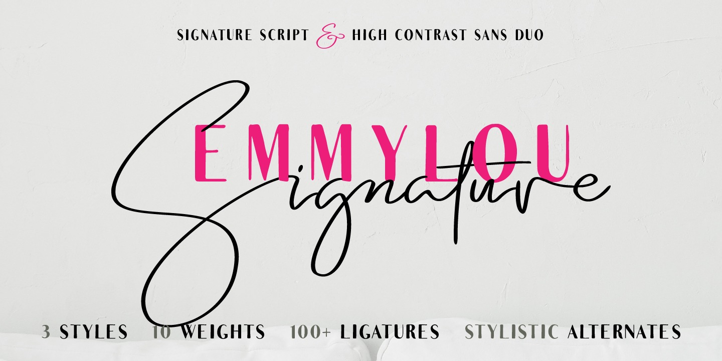 Emmylou Medium Font preview
