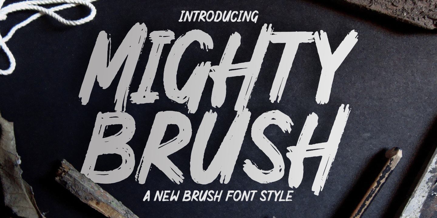 Mighty Brush Regular Font preview