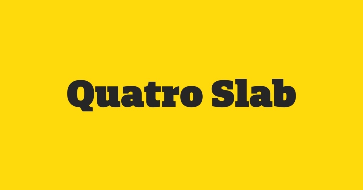Quatro Slab Font preview