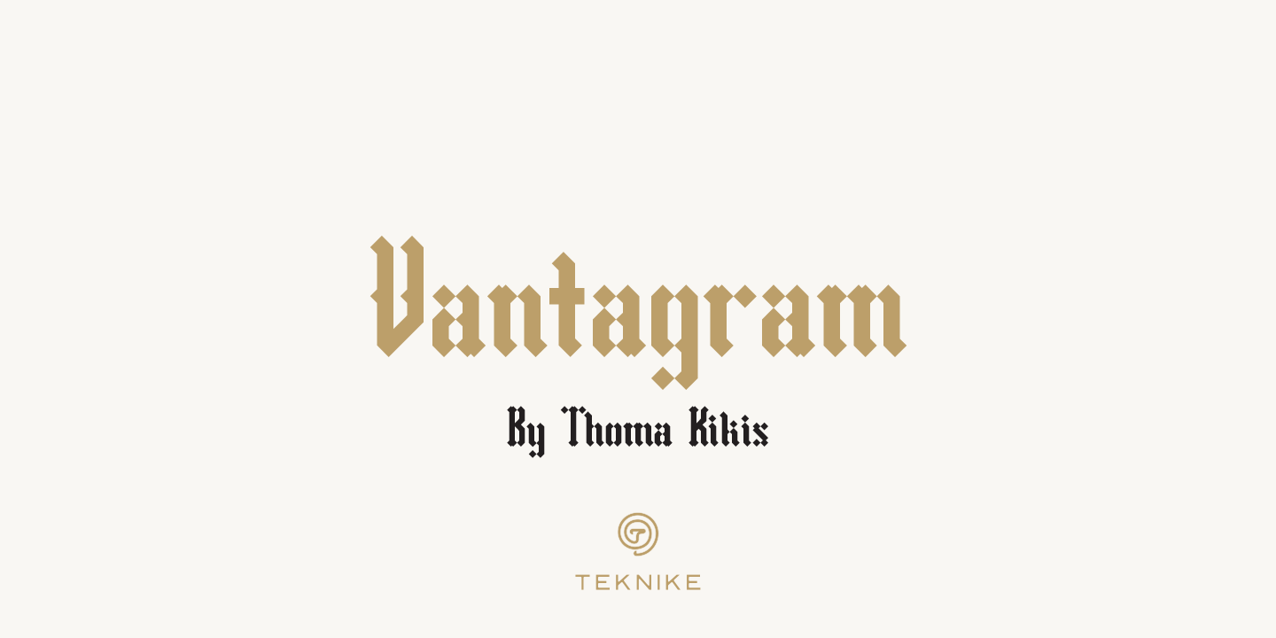 Vantagram Regular Font preview
