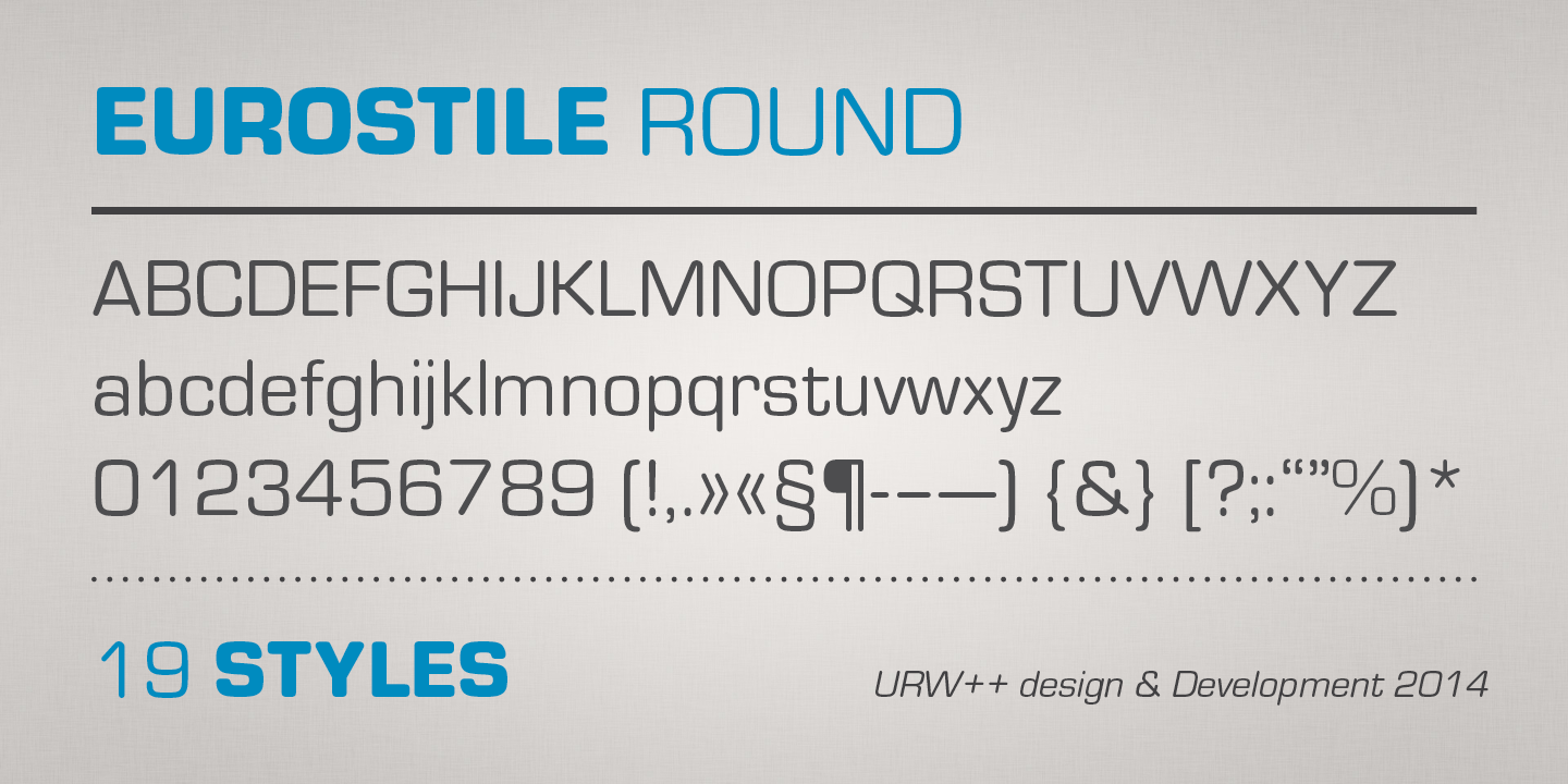 Eurostile Round Font preview