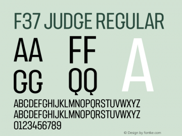 F37 Judge Medium Font preview