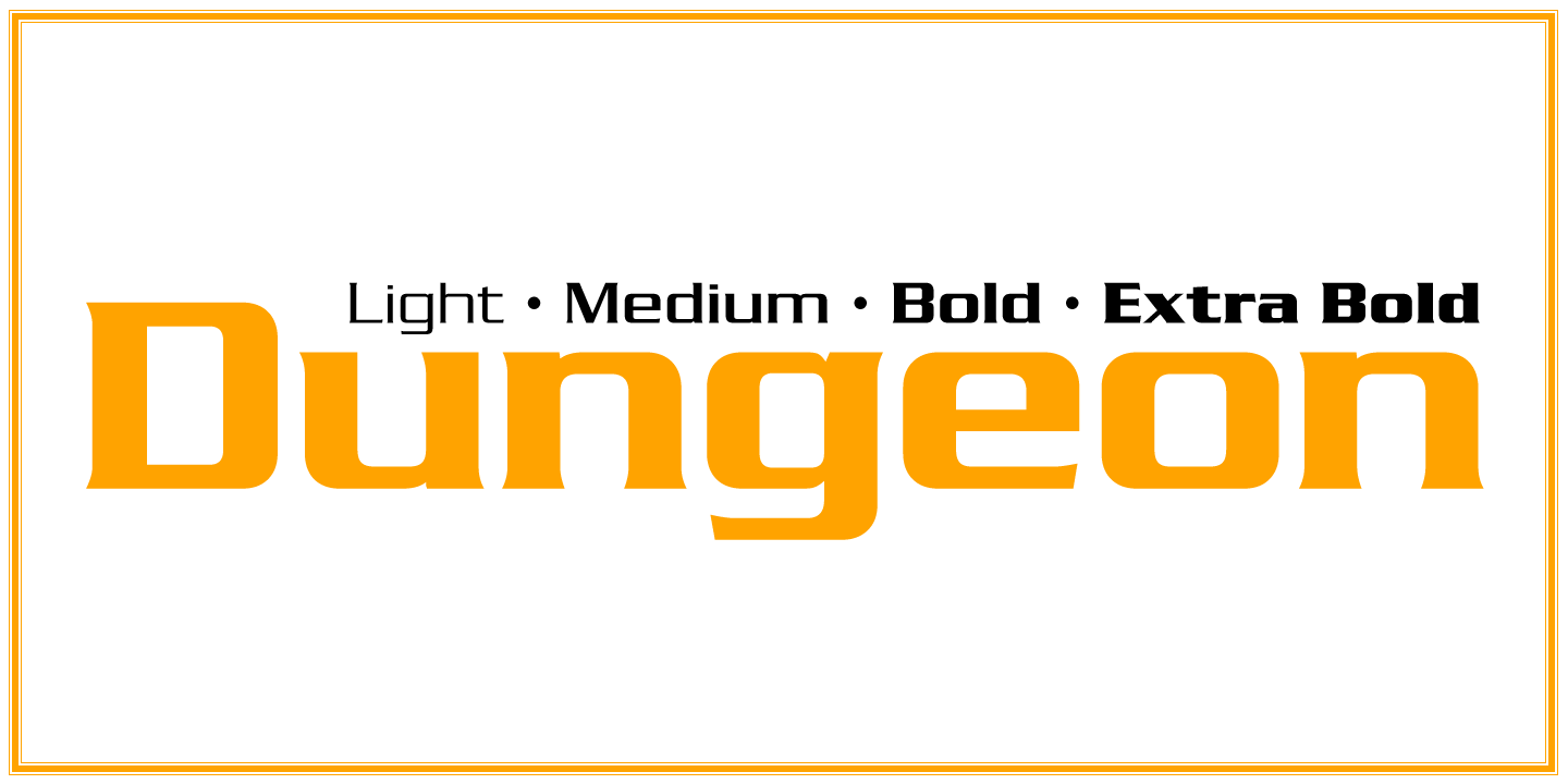 Dungeon Medium Font preview