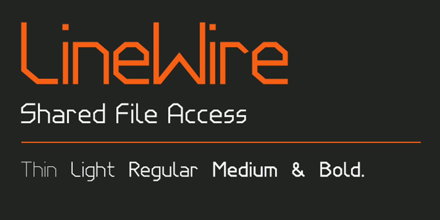 LineWire Medium Font preview