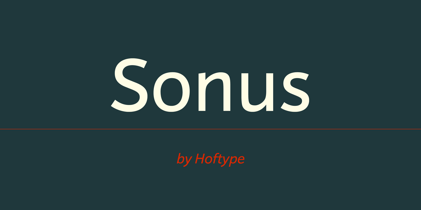 Sonus Medium Font preview