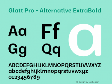 Glatt Pro Regular Font preview