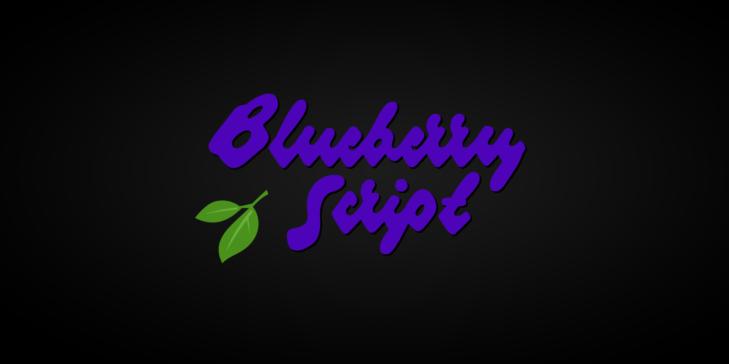 Blueberry Script Regular Font preview