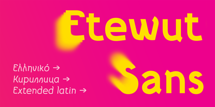 Etewut Sans  Regular Font preview