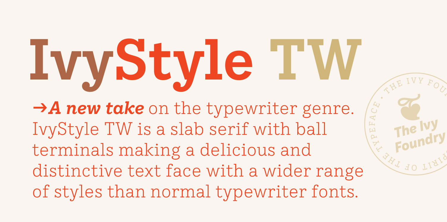 Ivy Style TW Font preview