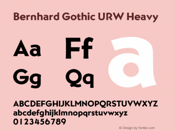 URW Bernhard Gothic Font preview