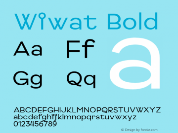 Wiwat Medium Font preview
