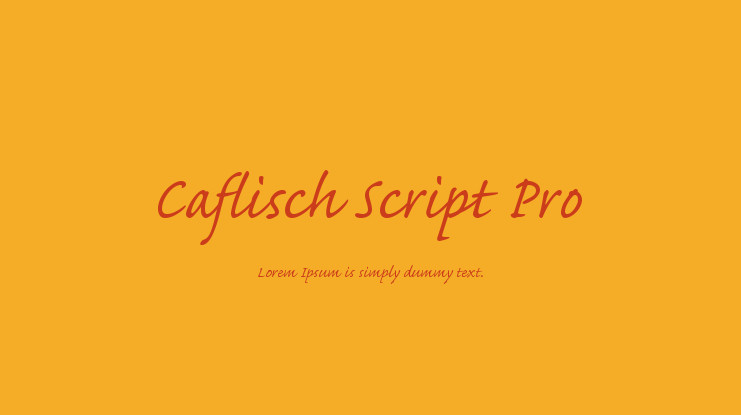 Caflisch Script Pro Font preview