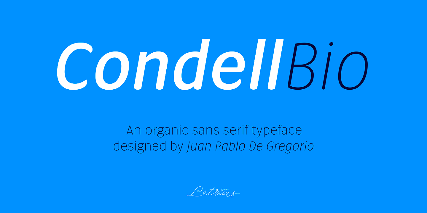 Condell Bio Font preview