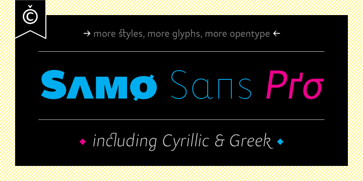 Samo Sans Pro Medium Font preview