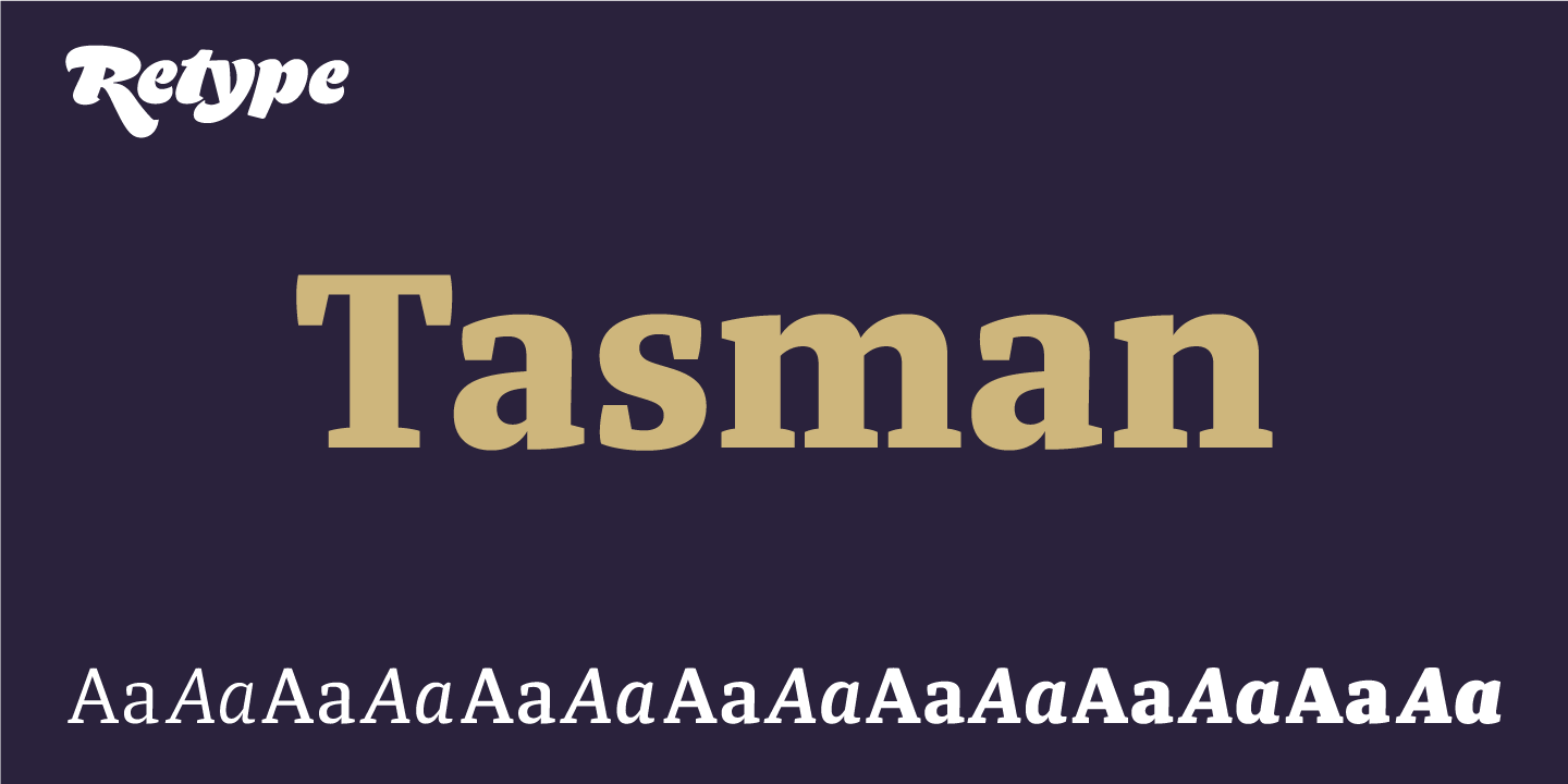 Tasman Medium Font preview