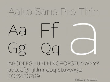 Aalto Sans Pro Medium Font preview
