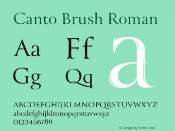 Canto Brush Font preview
