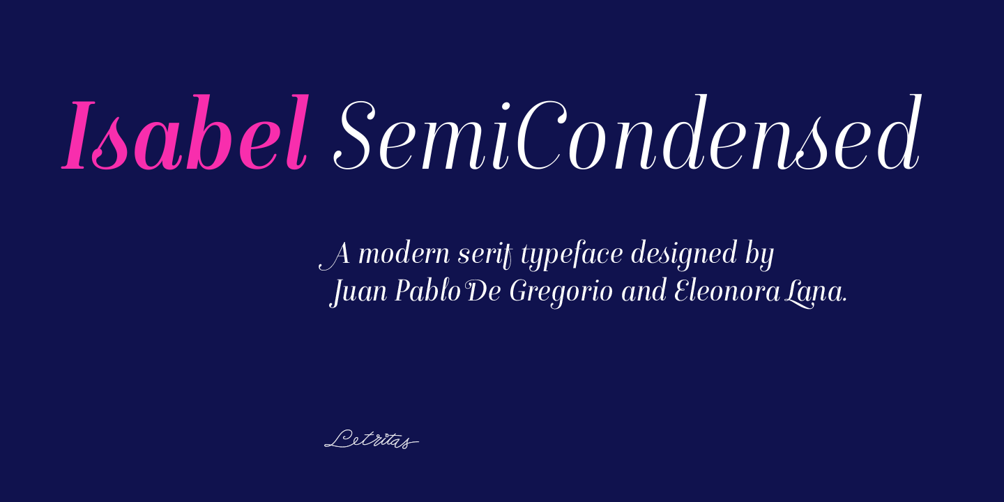 Isabel Semi Cond Font preview