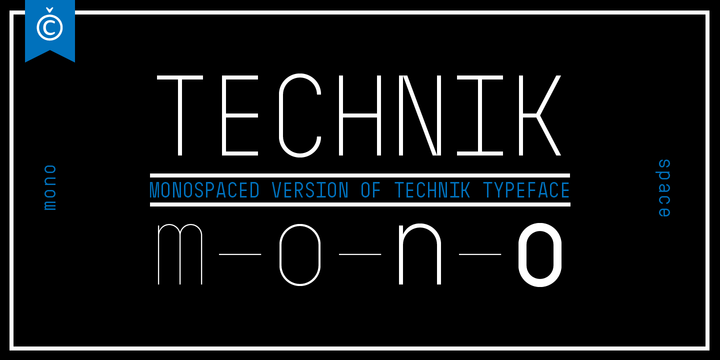 Technik Mono 50 Font preview