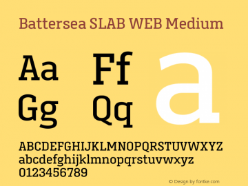 Battersea Slab Font preview