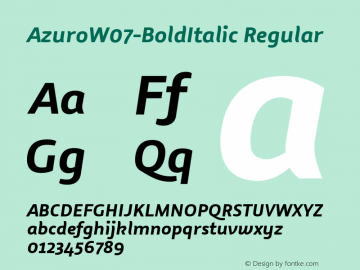 Azuro Font preview