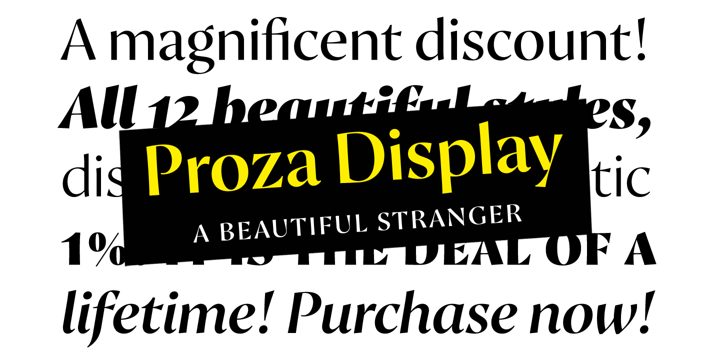Proza Display Regular Font preview