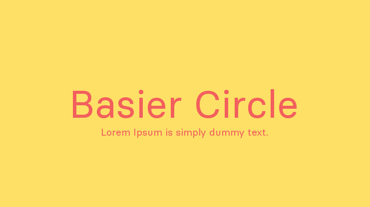 Basier Circle Font preview